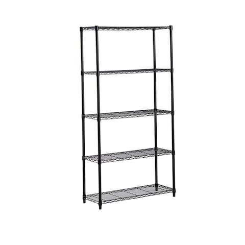 5-Tier Kitchen Storage Shelves Rack for Garage Office kitchen Black