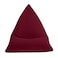 In House Ilkay Velvet Bean Bag Chair - Small - Burgundy