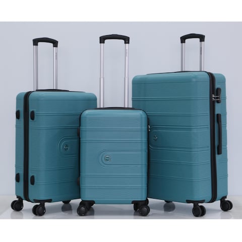 STARLIFE 3 Piece ABS Hard side Trolley Luggage Set Spinner Wheels with Number Lock