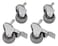 TACTIX - 4pc - 2x1 inch - Castor Wheels for Heavy Duty Storage Box - TTX-320520