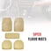 Universal Car Floor Mat for Premium &amp; High Quality Rexine Beige - 5 Pcs Set
