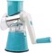 Generic Graters - Manual Vegetable Cutter Slicer Multi-Function Drum Rotary Grater Potato Cheese Slicer Kitchen Tool Accessories (Green)