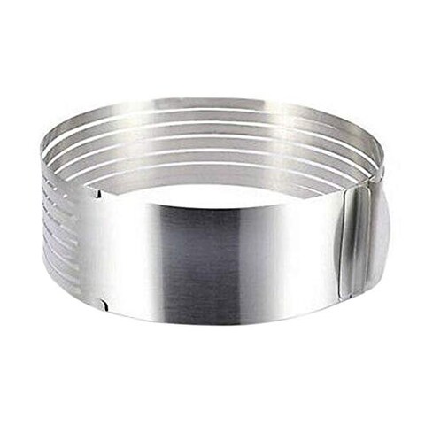 Generic Adjustable Layered Cake Cutter Slicer, 6-8 Inch Stainless Steel Round Bread Cake Slicer Cutter Mold Cake Tools, Circular Baking Tool Kit Set Mousse Mould Slicing