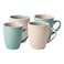 Shallow By S&amp;A Moire Mugs Set Two Tone 385ml 4 PCS