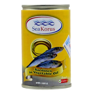 Sea Korus Sardines In Vegetable Oil 155g