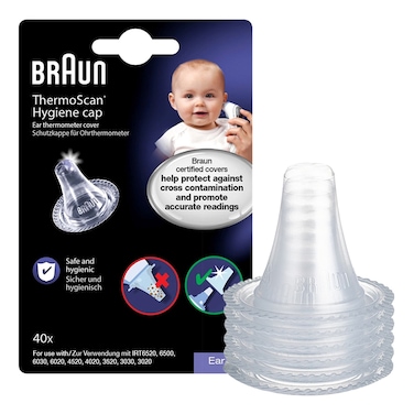 Braun ThermoScan Hygiene Cap LF 40 Ear Thermometer Cap Disposable Probe Covers Pack of 40