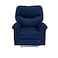 In House Velvet Rocking Recliner Chair - Dark Blue - NZ110