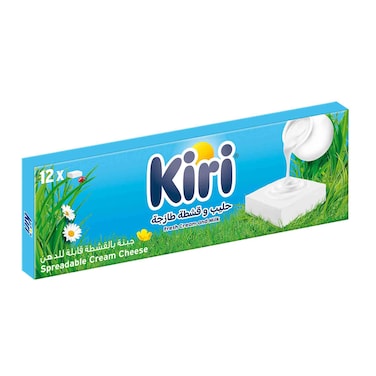 Kiri Spreadable Cream Cheese Squares 12 portions 200g