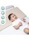 Moon Crib Wedge For Reflux &amp; Colic Cotton &amp; Waterproof Covers Baby Sleep Positioner For Over Or Under The Mattress Newborn'S Sleep Solution