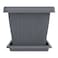 Cosmoplast Cedargrain Rectangular Planter With Tray Grey 24inch