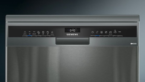 Siemens iQ300 Free-Standing Dishwasher 60 cm Black Inox, SN23HC65MM