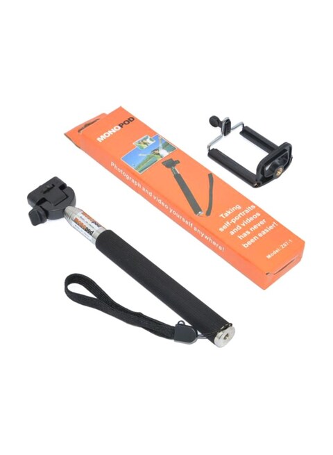 Generic - Expandable Selfie Stick 108.5centimeter Black/Silver