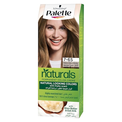 Palette Naturals Color Cream Hair Dye - 7-65 Medium Gold Blonde