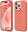 elago Liquid Silicone for iPhone 15 PRO case cover Full Body Protection, Shockproof, Slim, Anti-Scratch Soft Microfiber Lining - Pomelo Pink