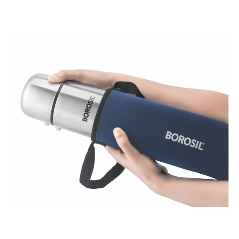 Borosil Hydra Vacuum Insulated Thermo Flask Blue 750ml