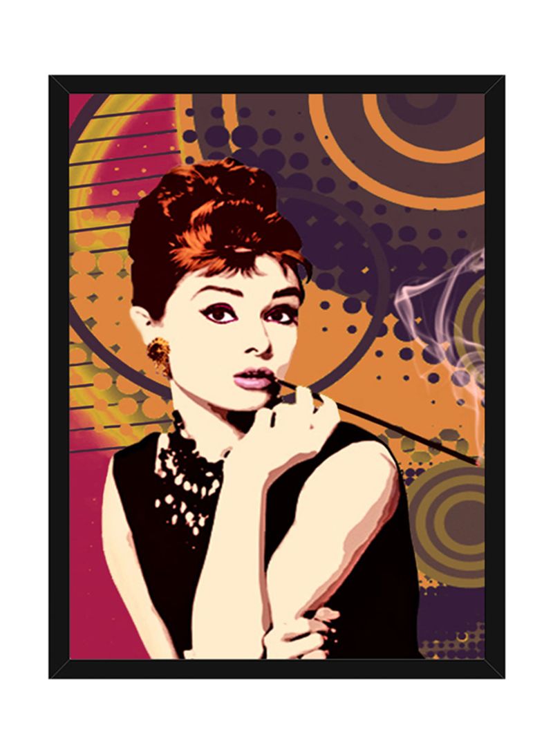 Spoil Your Wall Audrey Hepburn Pop Art Wall Poster With Frame Multicolour 40x55cm