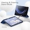 Case For Samsung Galaxy Tab S9 FE+ / S9 FE Plus 12.4-Inch with S Pen Holder, Soft TPU Tri-Fold Stand Protective Tablet Cover, Support S Pen Charging, Auto Wake/Sleep (Blue)