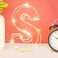 Golden Letter S Glowing with LED Lights 25cm