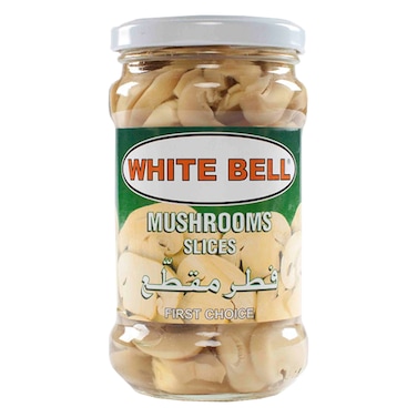 White Bell Mushrooms Slices Jar 280GR