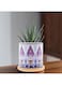 Generic 4 Pcs Succulent Plant Pots Small Modern Ceramic Indoor Planter With Bamboo Tray For Cactus Herbs Home Design 4 (Plants Not Included)