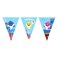 Baby Shark Printed Triangle Shaped Paper 9 Flag Banner