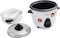 Nikai 1 Liter 2 In1 Non-Stick Rice Cooker With Steamer, 400W, Keep Warm Function, NR701A, White (6 Months Warranty)