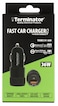 Terminator brand USB Car Charger with 36W Fast Charging USB-A (QC3) &amp; USB-C (PD) with Blue Light Indicator-Black
