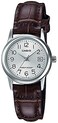Casio - Womens Quartz Watch, Analog Display And Leather Strap LTP-V002L-7B2UDF