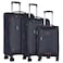Eminent Expandable Trolley Luggage Set of 3 Bag Soft Suitcase for Unisex Travel Polyester Shell Lightweight with TSA lock Double Spinner Wheels E751SZ Black