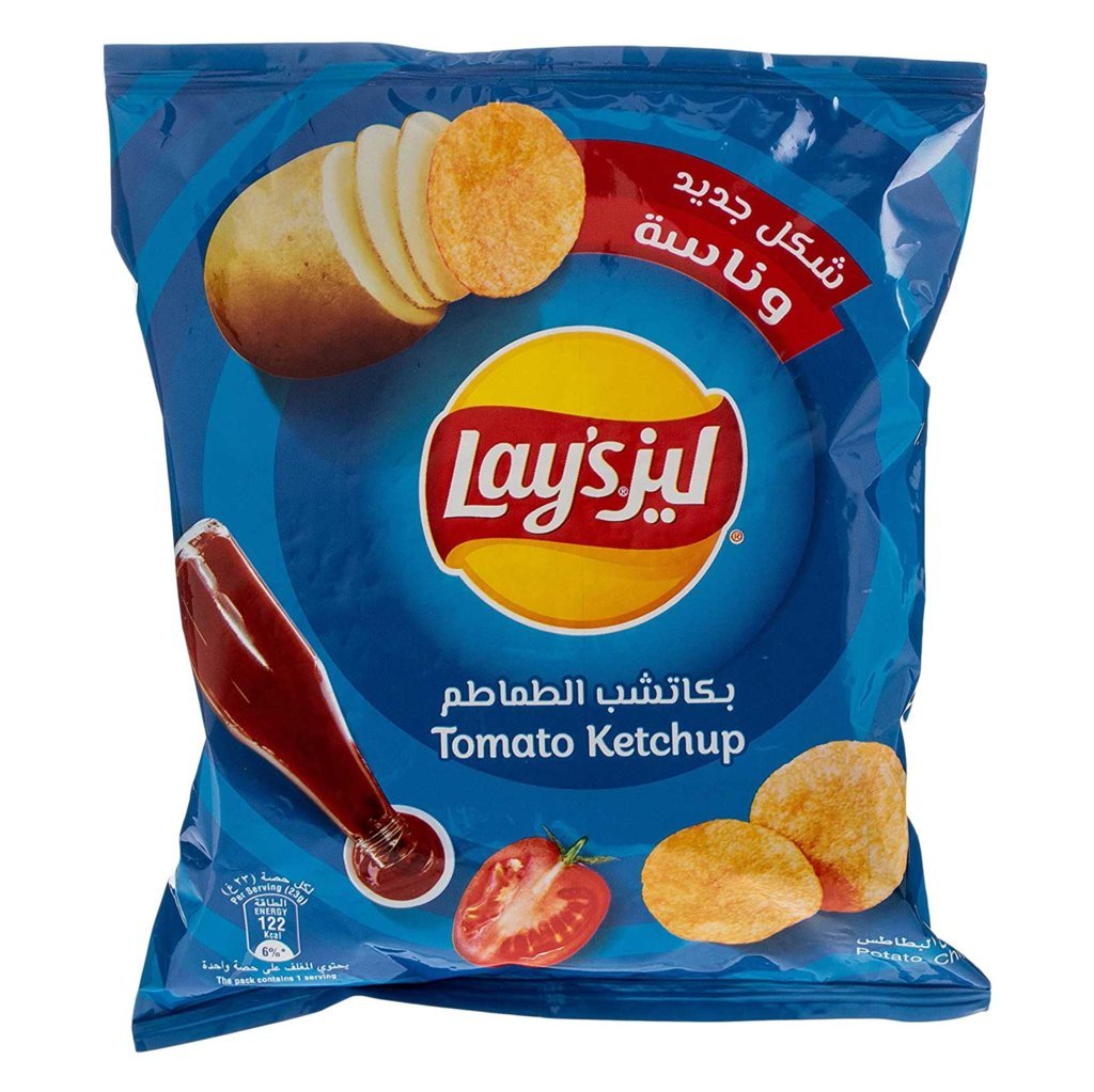 Lays Tomato Ketchup Potato Chips 23g x Pack of 14