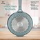LIFE SMILE Deep Frying Pan With Lid - Multi Layer Granite Coating Non Stick Saute Pan   Stay Cool Handle With Hanging Loop   Oven Safe (Green,Classic, 28 CM(4.2 Liter,Induction))