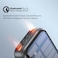 Promate Solar Power Bank, Portable 20000mAh Battery Charger with Built-in 5V/2.1A USB-C and Lightning Cables, 20W USB-C Power Delivery and Dual QC 3.0 Ports for iPhone 13, Galaxy S22, SolarTank-20PDCi