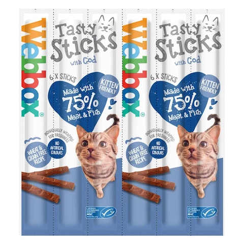 Webbox Cod With Testy Cat Sticks 30g