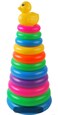 Rainbow ring stacking with a duck toy Ring Toss Game Party Game Medium
