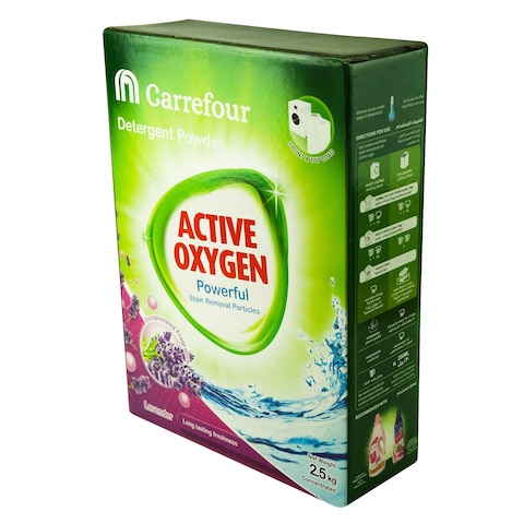 Carrefour Lavender Active Oxygen Top And Front Load Detergent Powder 2.5Kg