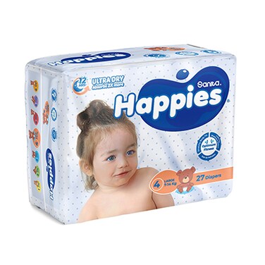 Happies Large Diapers 27 Pads