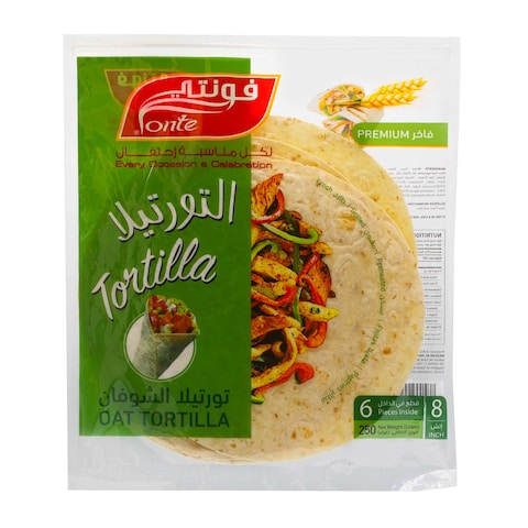 Fonte Oat Tortilla Wraps 6 Pieces 250g