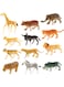 Unique 12-Piece Mini Vinyl Forest Animal Set