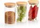3pc Glass Jars With Airtight Lids,Food Storage Containers With Bamboo Lids
