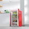Geepas Single Door Mini Defrost Refrigerator- GRF1202RXE  Mini Fridge  Retro Design  Low Noise and Low Voltage  Quick Cooling  Easy Cleaning  Red  2 Years Warranty