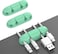 Aiwanto 6Pack Cable Holder Desk Cable Clip Self-Adhesive Cable Management Cord Organizer Home Office(Green)