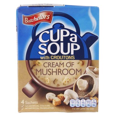 Batchelors Croutons Cream of Mushroom Cupa Soup 99g x Pack of 4