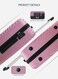 Parajohn 3-Piece Hard Side ABS Luggage Trolley Set 20/24/28 Inch, Pink