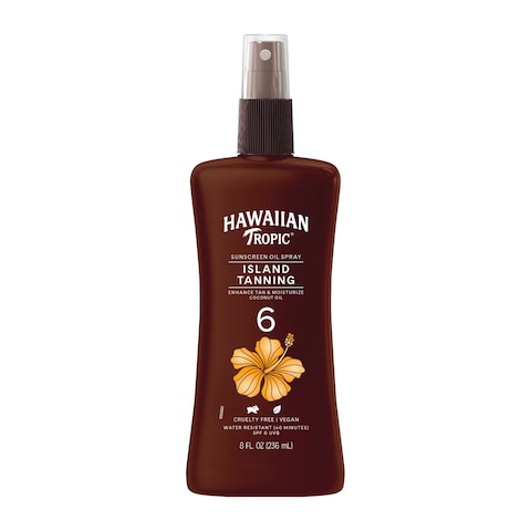 هاوايان تروبيك آيلاند بخاخ زيت جاف لتسمير البشرة SPF SPF6 236 ملل - بني