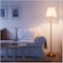 Floor lamp, brass/white