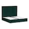 In House Alkmar Velvet Bed Frame - Queen - 200x160 cm - Dark Green