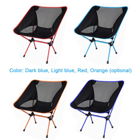 Lixada-Travel Ultralight Folding Chair Superhard High Load Outdoor Camping Chair Portable Beach Hiking Picnic Seat Fishing Tools Chair