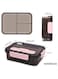 Bento Lunch Box 3 Compartment Containers 1500ml for Adults and Kids with Spoon &amp; Fork Pink Color