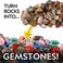 NATIONAL GEOGRAPHIC Rock Tumbler Refill Kit - 1 Lb. Mix of Genuine Rough Agate Rocks for Tumbling - Rock Tumbler Supplies Include Rock Tumbler Grit and Jewelry Accessories, Raw Agate
