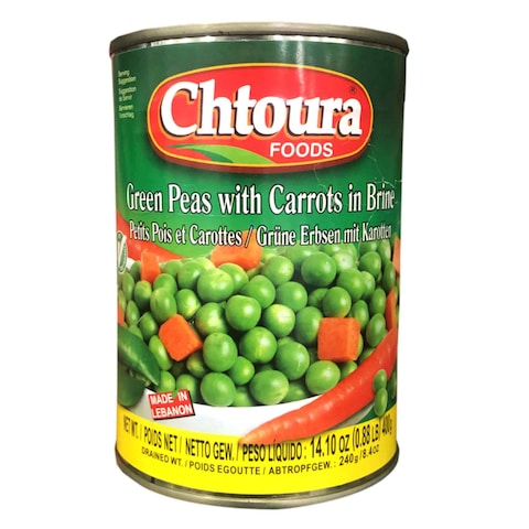 Buy Chtoura Food Green Peas With Carrots In Brine 400g Online ...